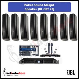 Paket Sound System Indoor Masjid JBL CBT 70J | 8 Speaker